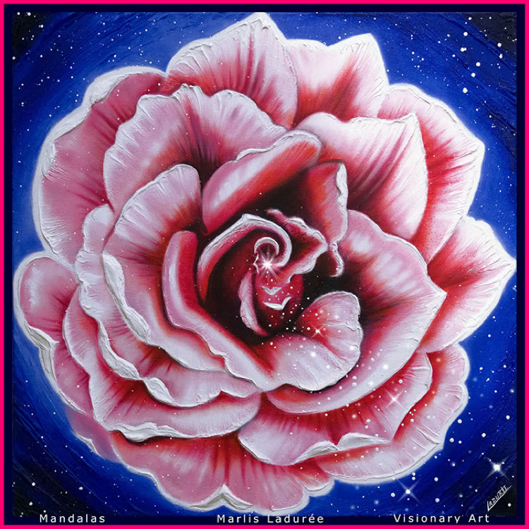 ROSE WINDOW 80 cm x 80 cm Glaze, oil on canvas