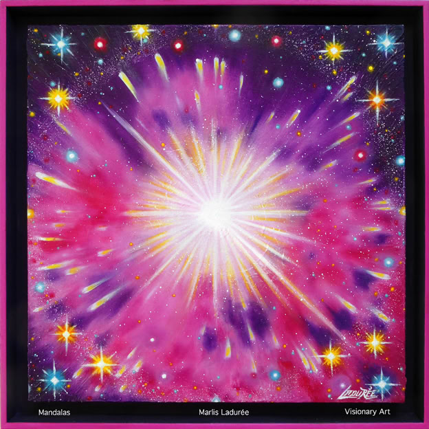 BIRTH of NEUTRINOS 50 cm x 50 cm Glaze, oil on canvas