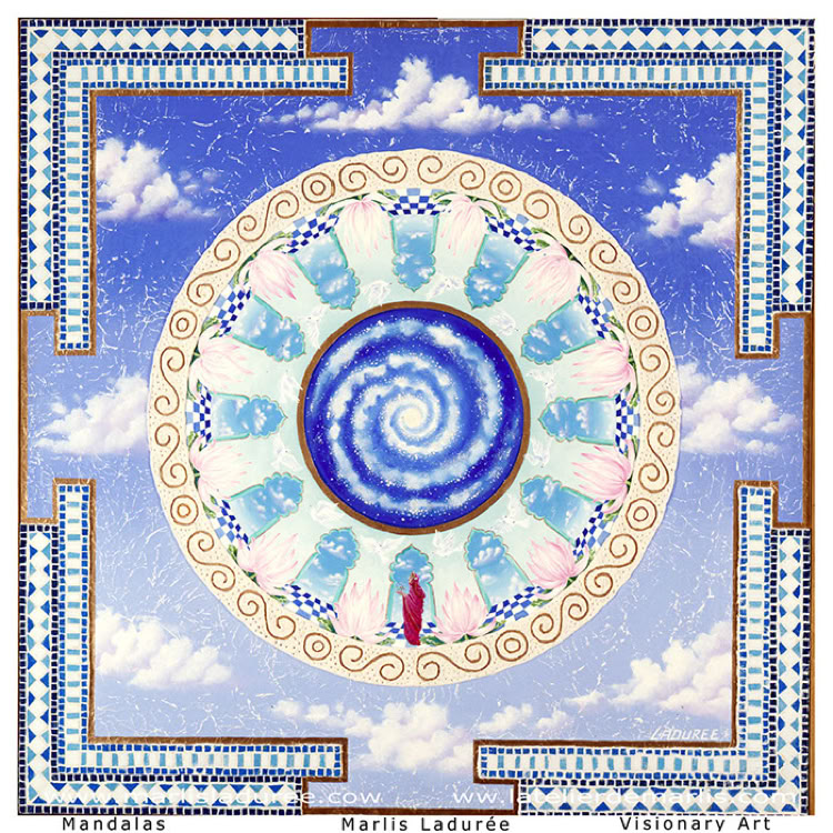 SAMSARA 120 cm x 120 cm Oil on canvas Mosaic