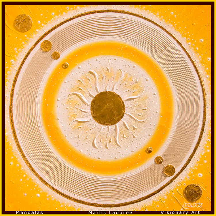 SOLARIS 80 cm x 80 cm Glaze, oil on canvas Gold leave