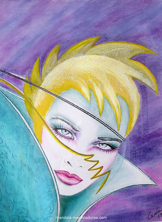 Atlantide Dry pastels on canson 37 x 28 cm 1986
