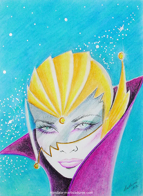 Violetta Dry pastels on canson 37 x 28 cm 1986