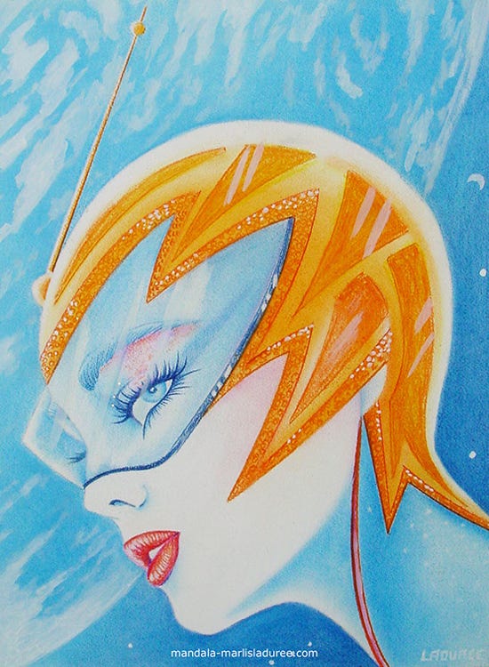 Andromeda Dry pastels on canson 37 x 28 cm 1986