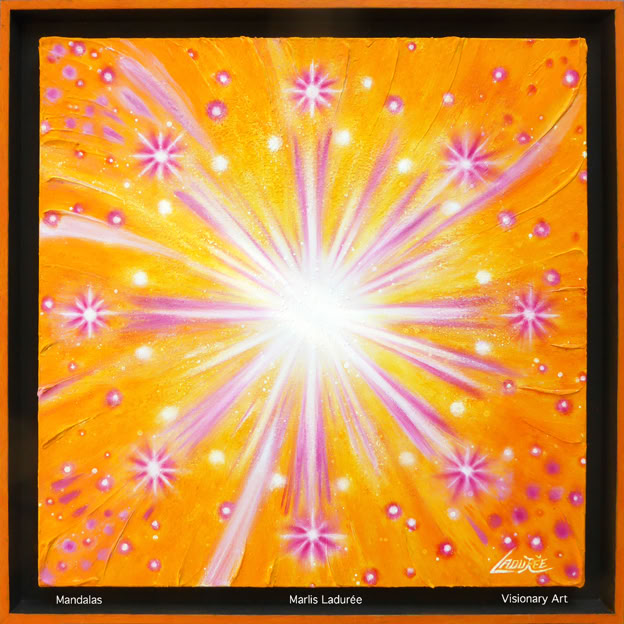 BIRTH OF SUN 50 cm x 50 cm Glaze, oil on canvas