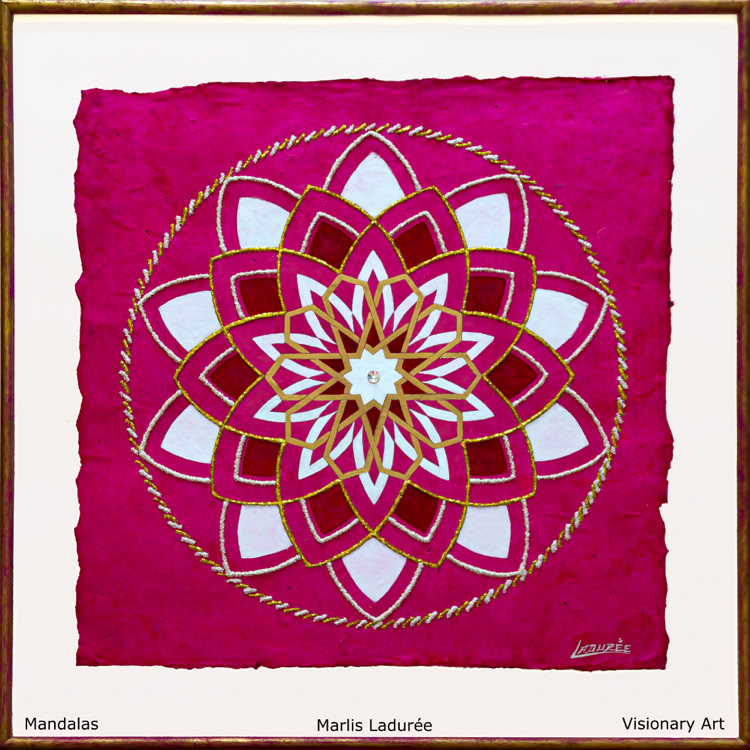 fomalhaut gardien du sud, mandala, gouache sur papier du népal