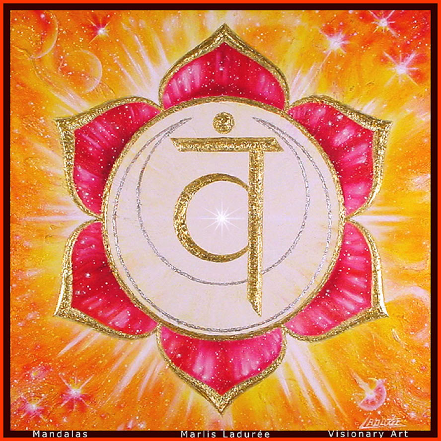 glaize, oil, gold leaves on canvas