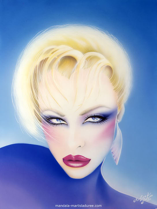 Amourela Air Brush Acrylique sur contrecollé 100 x 75 cm 1985
