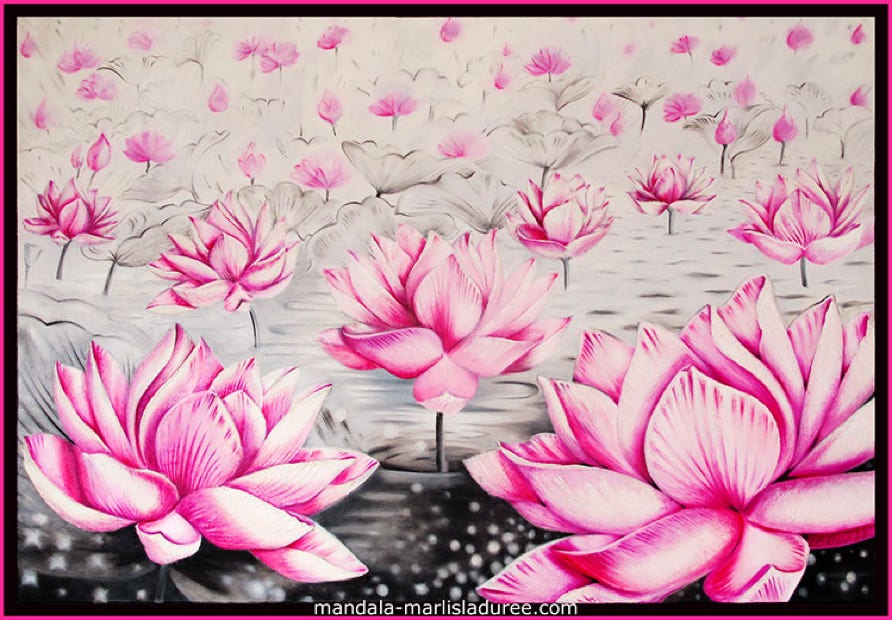 Les Lotus Glaze, oil on canvas 146 x 97 cm 2013