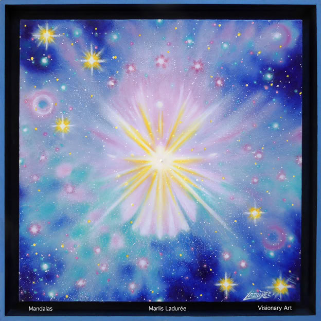 BIRTH of an ANGEL 50 cm x 50 cm Glaze, oil on canvas